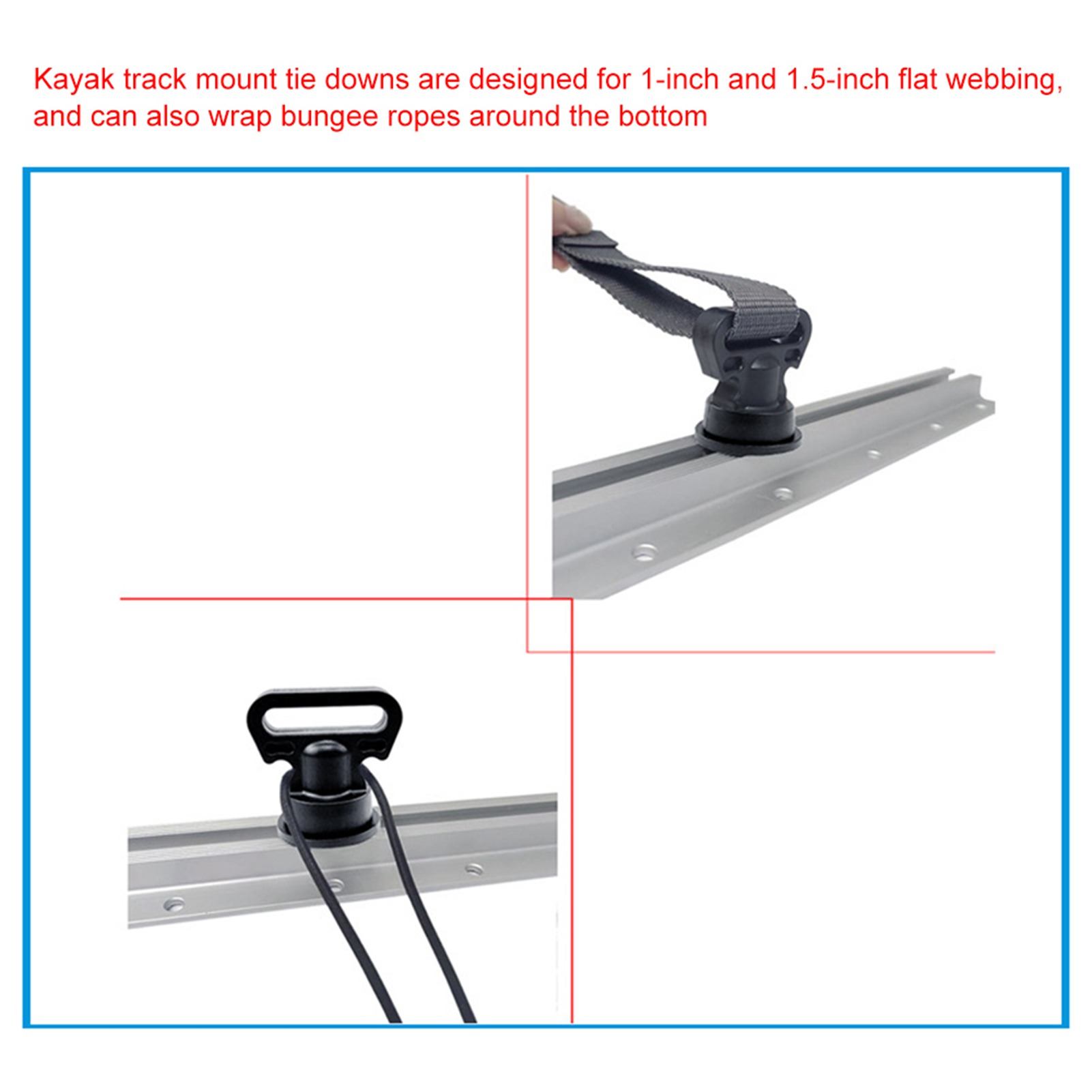 4pcs Kayak Track Mount Vertica - Fishing Kayak Crate recensie en prijs