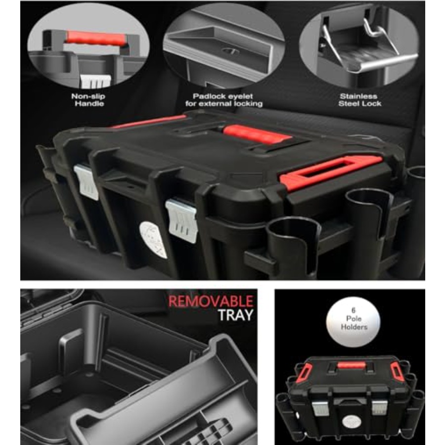 Kayak Fishing Crate - 6 Integr - Fishing Kayak Rod Holder recensie en prijs