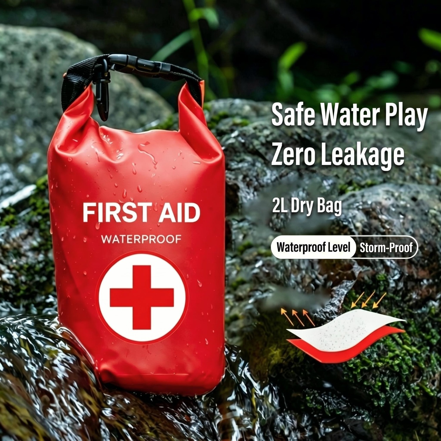 2L Waterproof First Aid Bag Ro - Fishing Kayak Storage Bag recensie en prijs
