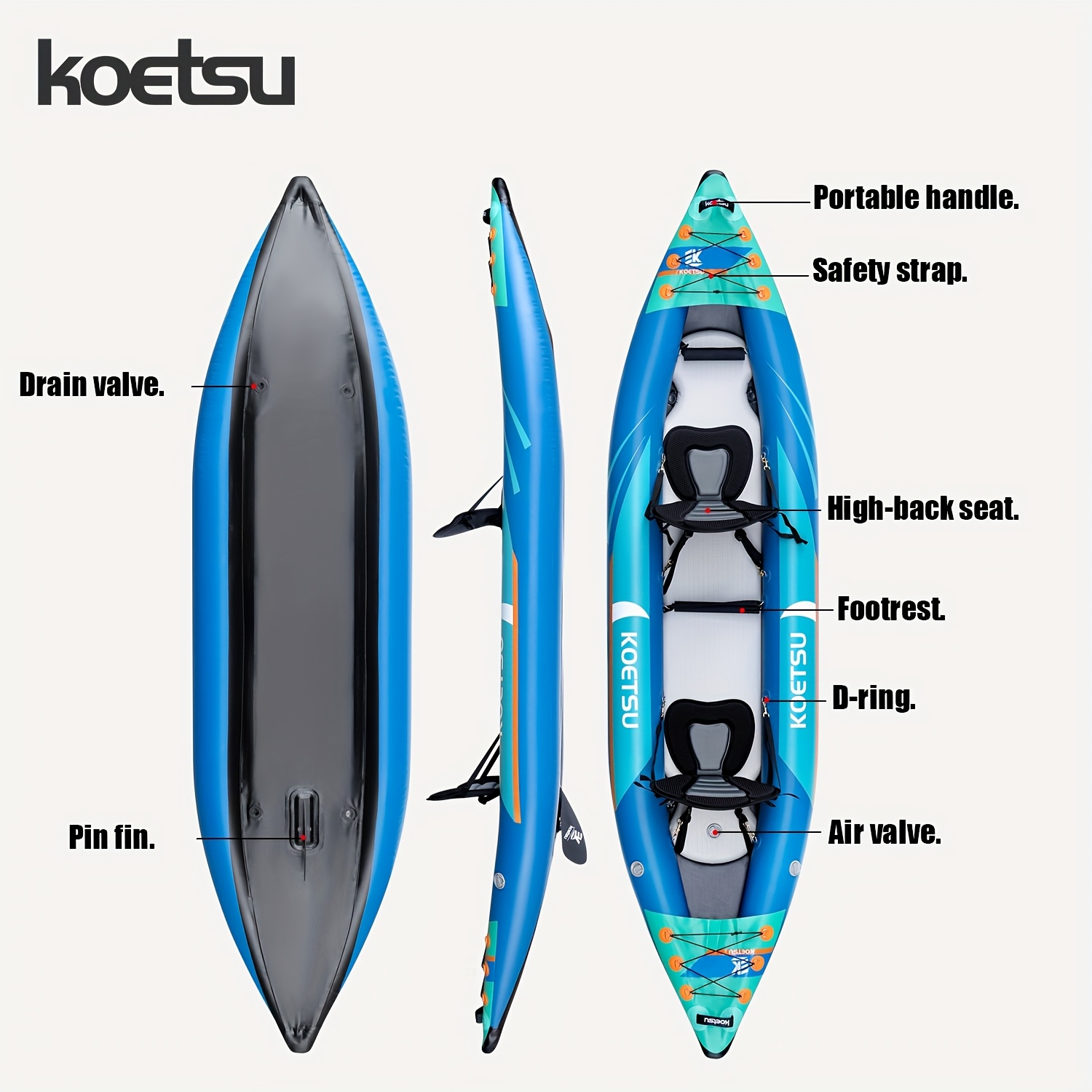 KOETSU P03 brushed inflatable  - Fishing Kayak Inflatable recensie en prijs